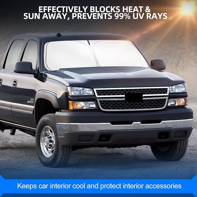 Windshield Sun Shade for Ch-evro-let/Chevy Silverado 1500 1500HD 1999-2006 - Image 7