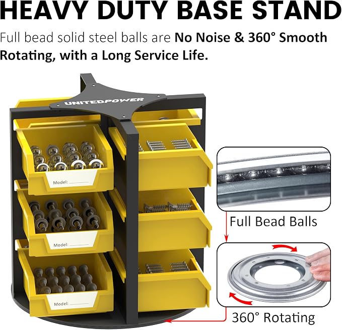UNITEDPOWER Rotating Storage Bins, Tool Organizer, Hardware Crafts, Small Parts - Image 2
