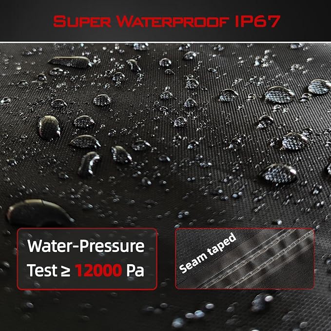 Motorcycle Cover, Heavy Duty 600D Oxford, Waterproof Outdoor, Weather Resistant - Image 5