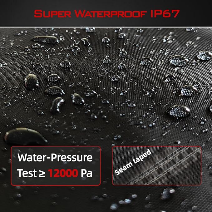 Motorcycle Cover, Heavy Duty 600D Oxford, Waterproof Outdoor, Weather Resistant - Image 5