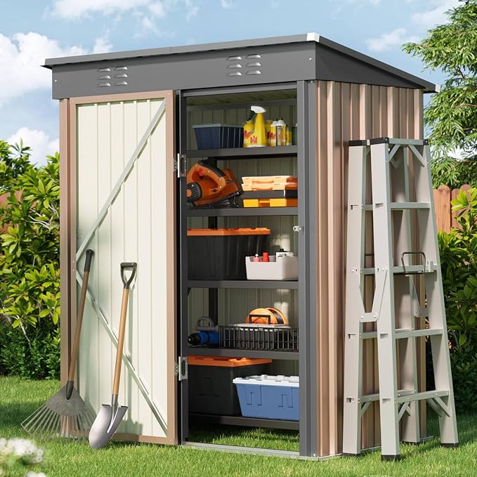Bealife Outdoor Storage Shed Clearance, Metal Outdoor Storage Cabinet, by Bealife