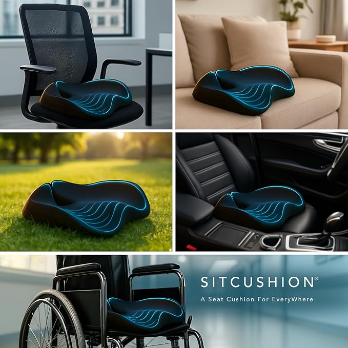 Pressure Relief Seat Cushion for Tailbone Pain – X Large Office Chair Cushion - Image 6