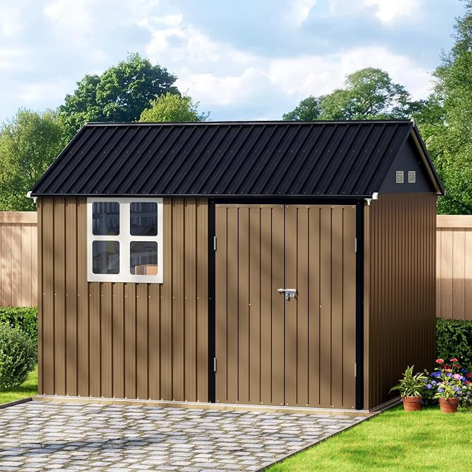 10X8FT Outdoor Steel Storage Shed - Image 7