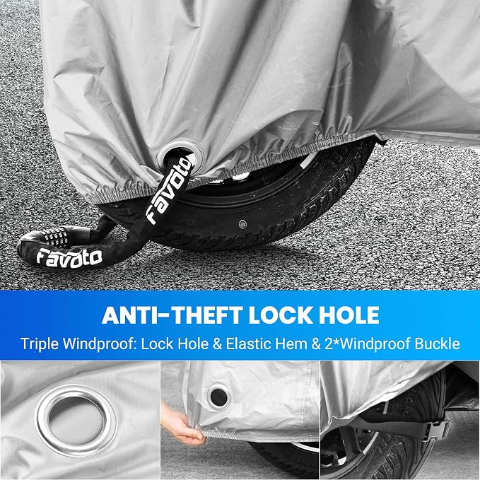 Favoto Motorcycle Cover Waterproof Outoor - Image 3