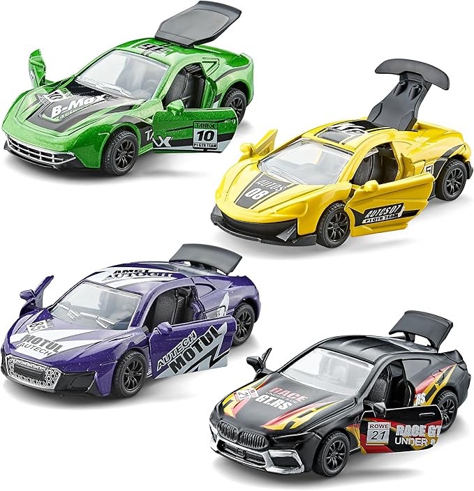 KIDAMI Pull Back Cars for Kids, Mini Vehicles by KIDAMI