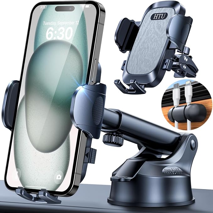2025 Ultimate Car Phone Mount【98+LBS Strongest Suction & Military-Grade】【Patent by HTU15yearsincarmounts