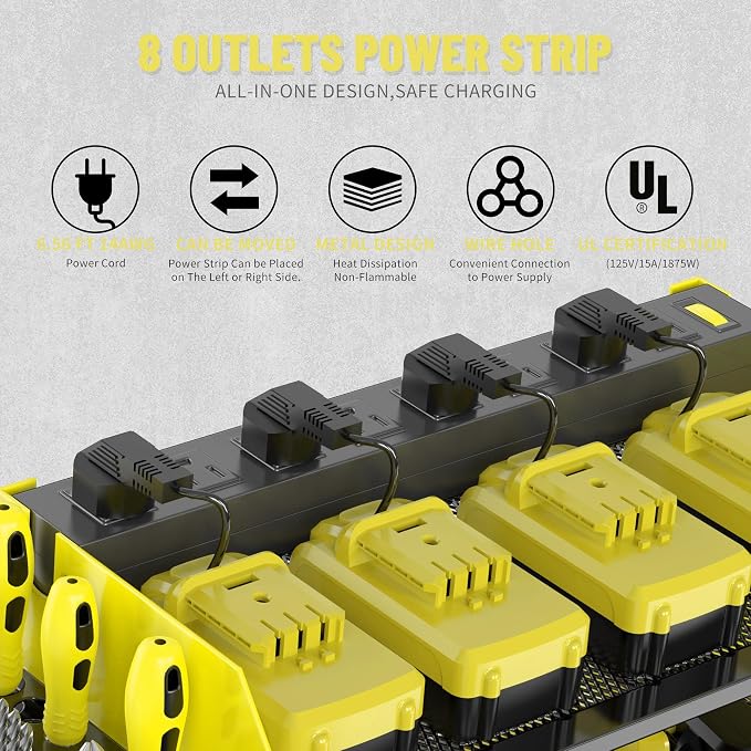 3-Tier Modular Drill Holder & Power Tool Organizer Wall Mount - Image 2