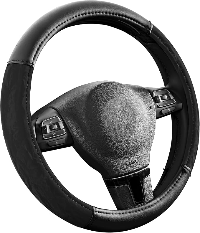 PIC AUTO Steering Wheel Cover, Silk Grain Leather Car Steering Wheel Protector - Image 2