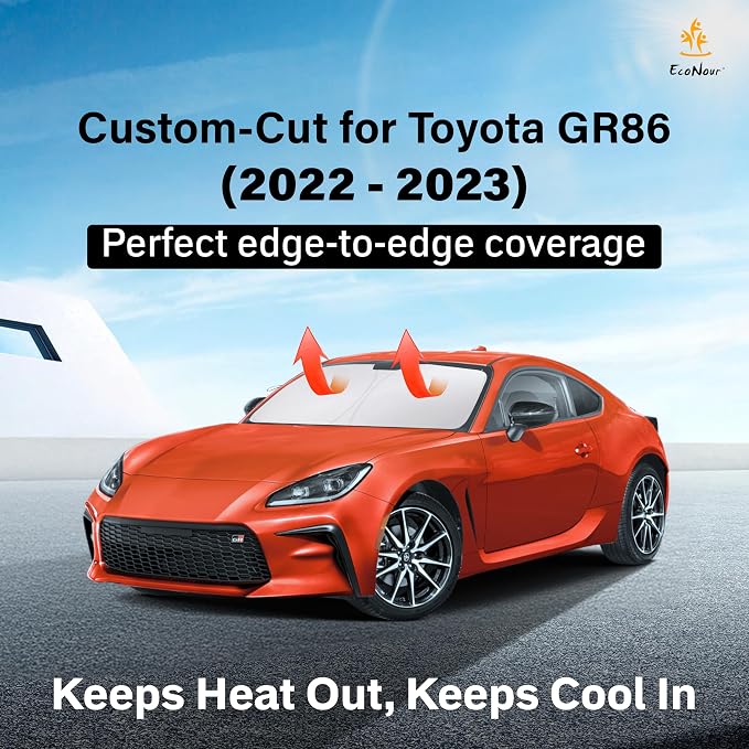 for Toyota GR86 2022 2023 Windshield Sunshade- EcoNour 240T Polyester Material - Image 2