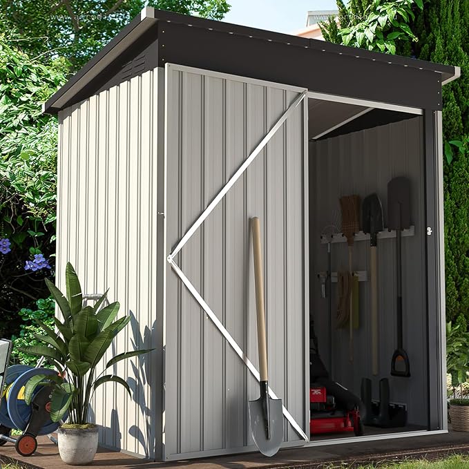U-MAX 5' x 3' Outdoor Metal Storage Shed, Steel Garden Shed by U-MAX