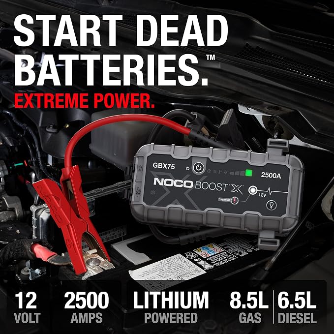 NOCO Boost X GBX75: 2500A UltraSafe Jump Starter – 12V Lithium Battery Booster - Image 2