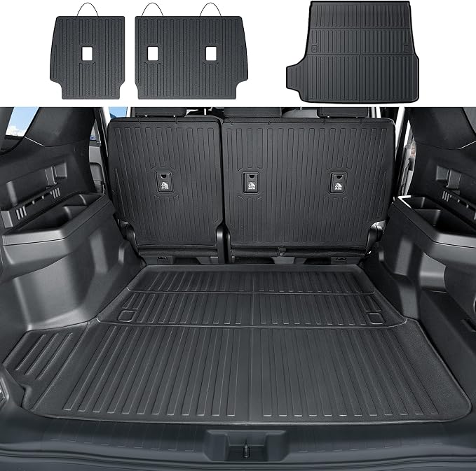 Cargo Liner & Backrest mat for 2025 Toyota 4Runner Fuel 5-Seater, Full Coverage by Houclemic