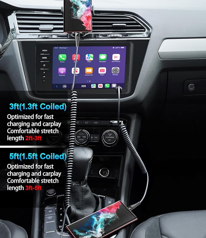 PRAKIE Coiled USB C Cable Fast Charging - Image 4
