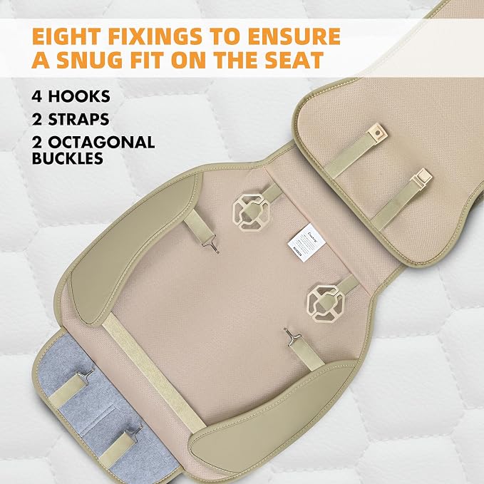 Elantrip Auto Car Seat Covers Leather Car Seat Protector - Image 5