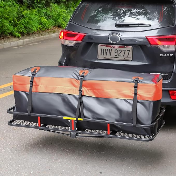 WEIZE Folding Hitch Mount Cargo Carrier Basket 60" x 20" x 6" - Image 8