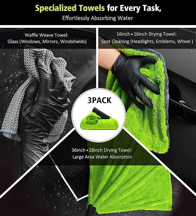 3 Pack Microfiber Towels for Car Detailing - Image 5