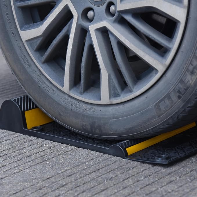 OrangeStar 8 Pack Parking Guide Mat, 21” Heavy Duty PU Wheel Stopper - Image 4