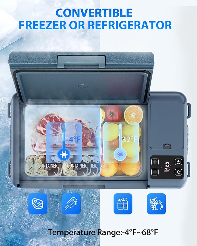 Aeitto 12 Volt Car Refrigerator 25Quart Car Fridge Freezer Electric Cooler - Image 2
