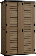 ADDOK Outdoor Storage Sheds Waterproof, Resin Outdoor Storage Cabinet Lockable by ADDOK