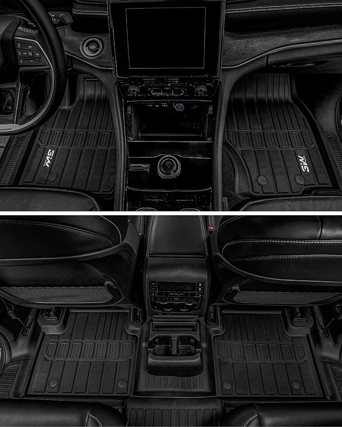 3W Floor Mats Fit for Jeep Grand Cherokee L 2021-2024 2025, TPE All Weather - Image 8
