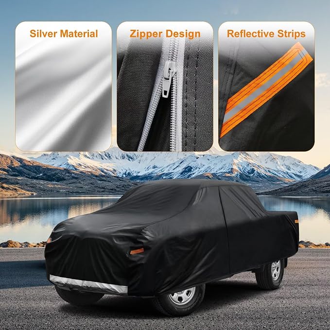 Kayme Truck Cover Custom Fit Ford F-250 Extended Cab Short Bed. Full Exterior - Image 3