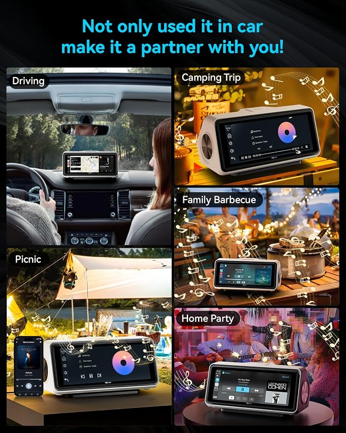 Portable Apple Carplay Screen for Car, Touch Screen - Image 7