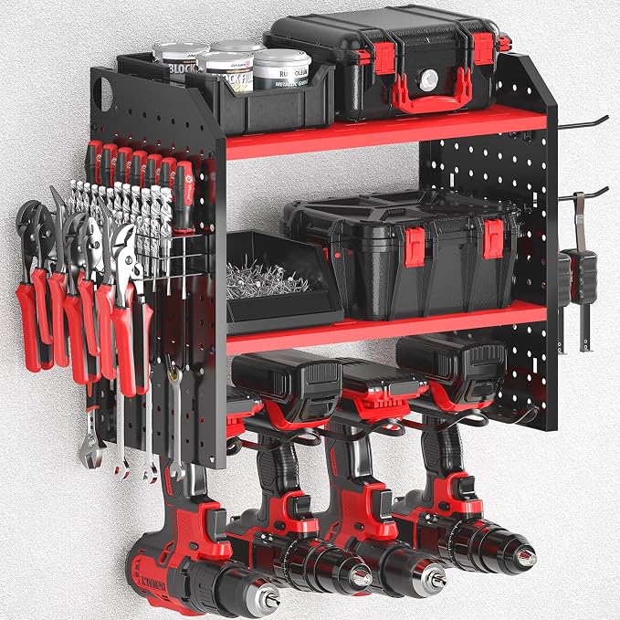 KAFAHOM Power Tool Organizer for Tool Storage, Drill Holder Wall Mount by KAFAHOM