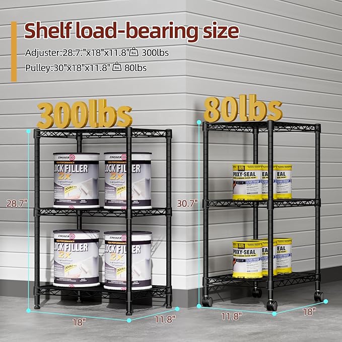 SINGAYE 3 Small Wire Shelves Kitchen Pantry Close Home Organizers and Storage - Image 3