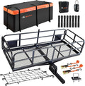 MeeFar High Rail Trailer Folding Hitch Mount Cargo Carrier Basket 60" X 24" X by MeeFar