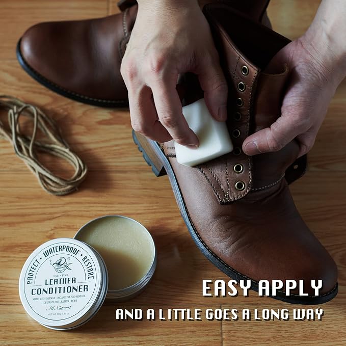 SALTY FISH All-Natural Leather Conditioner and Cleaner, Made - Image 5