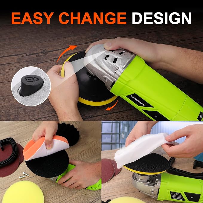 COMOWARE 1300W Professional Car Buffer Polisher - Image 7
