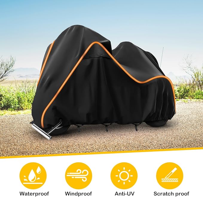 420D Motorcycle Cover for Trike Models Freewheeler, Tri Glide Ultra and CVO - Image 7