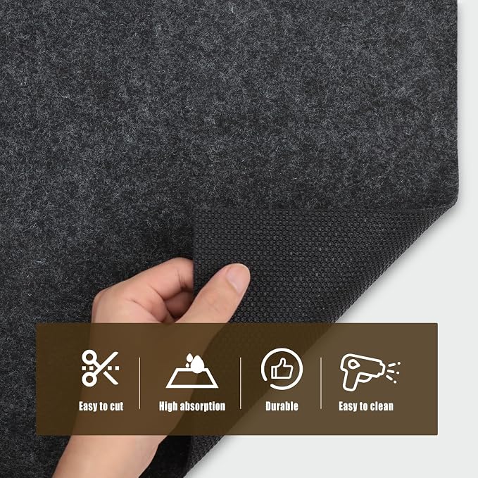 Oil Spill Mat, Garage Floor Mat Under Car, Waterproof/Durable/Non-Slip TPR - Image 2