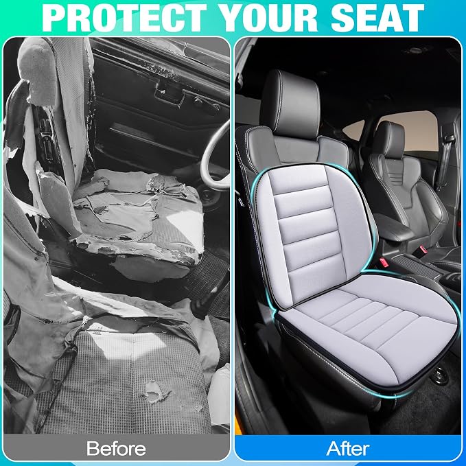 MYFAMIREA Car Seat Cushion and Lumbar Support Pillow 1.2'' Thick Memory Foam - Image 6