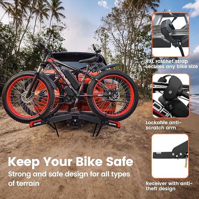 2-Bike Hitch Bike Rack with Ramp - Image 5
