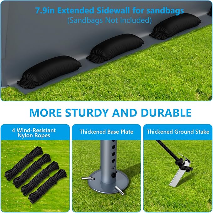 10x20FT Heavy Duty Portable Carport - Image 6