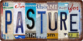 PASTURE Vintage Metal Tin Sign License Plate Bar Cafe Garage Cave Home Room by Unknown