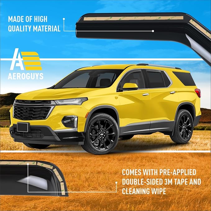 Extra Durable Window Deflectors in-Channel Window Visors Rain Guards Fit - Image 6