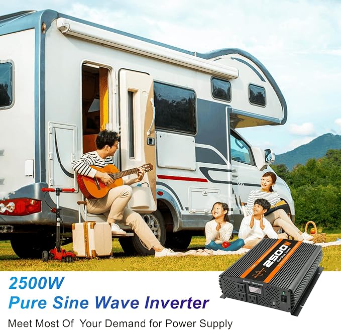 2500W Inverter Pure sine Wave RV Inverter Power Inverter 12V to 110 - Image 8