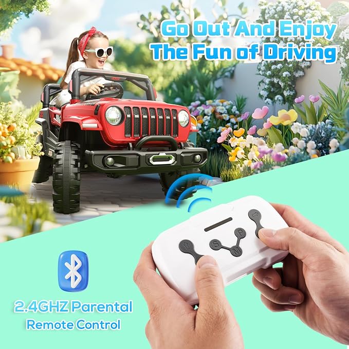 SEALIGHT 12V Kids Ride On Car Truck w/Parent Remote Control, 4 * 380W Motors - Image 2