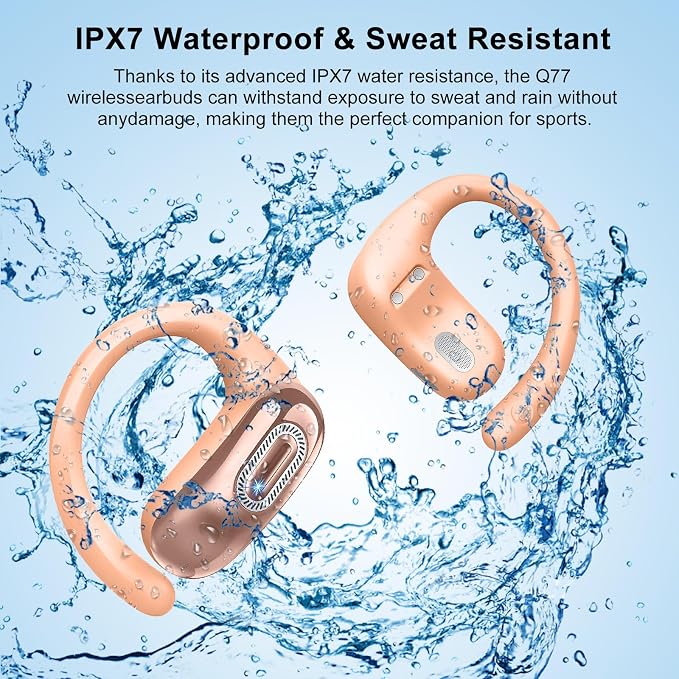 Open Ear Headphones, Air Conduction Ear buds, HD Stereo Bass Over Ear Earphones - Image 6