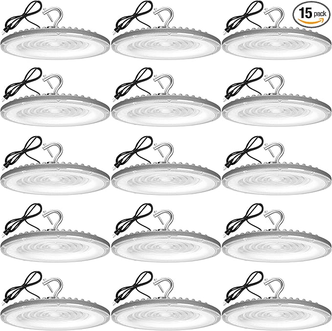 15 Pack 150W UFO Led High Bay Light, 21050LM 5000K Daylight Area Lighting by XYCN
