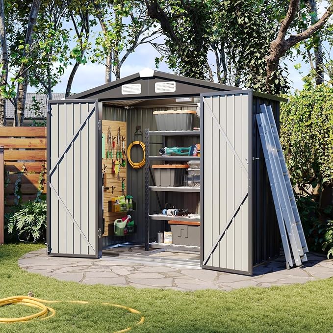 Aoxun 6'x4' Outdoor Storage Shed by Aoxun