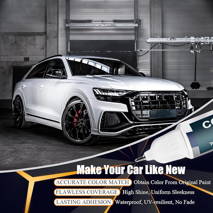 Glacier White Metallic Touch Up Paint Compatible - Image 4