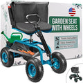 Garden Seat with Wheels – Adjustable 360° Swivel Gardening Stool with Hydraulic by Unknown