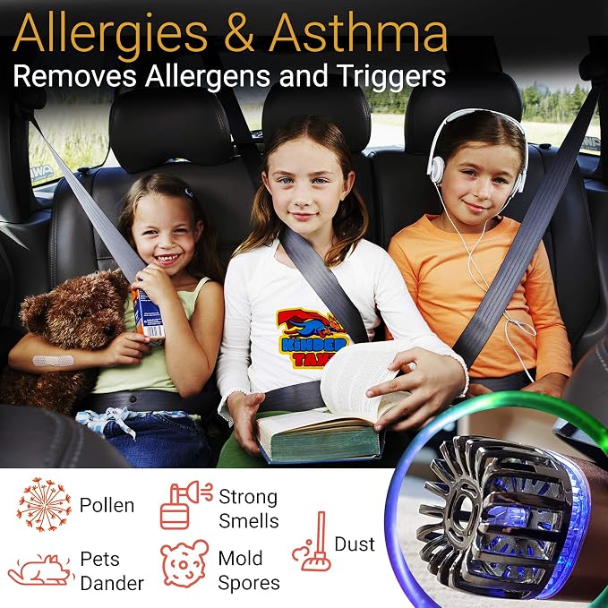 Car Air Purifier Ionizer - 12V Plug-in Ionic Anti-Microbial Car Deodorizer - - Image 3