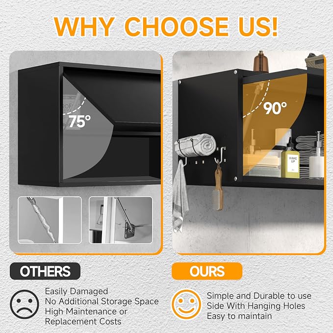 Metal Garage Wall Cabinet with Doors Side with Holes, Wall Mounted Metal - Image 6