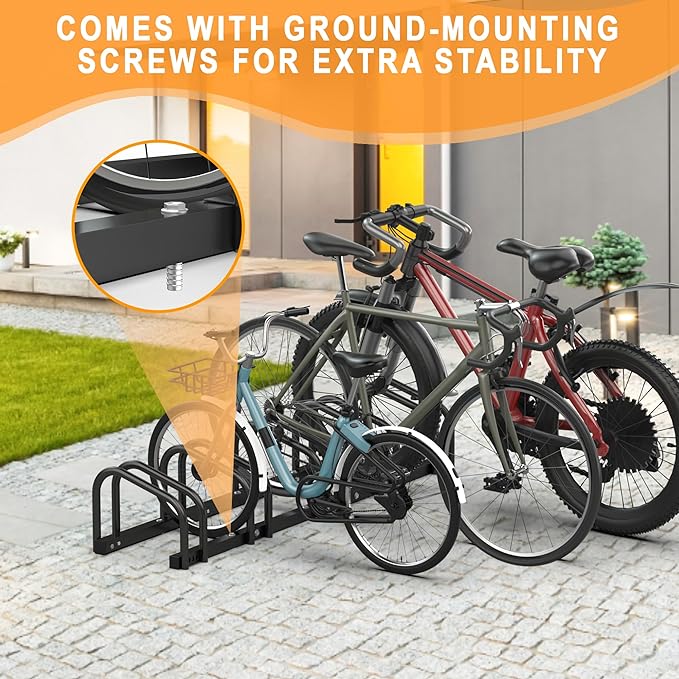 Ultrawall Bike Storage Rack for Garage, 5 Bikes Floor Bike Stand, Bicycle - Image 6