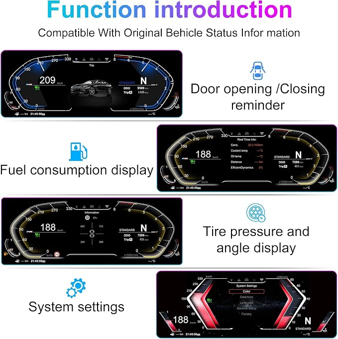 Speedometer Instrument for BMW E70 E71 2006-2013 CCC CIC，12.3 inch Linux System - Image 4
