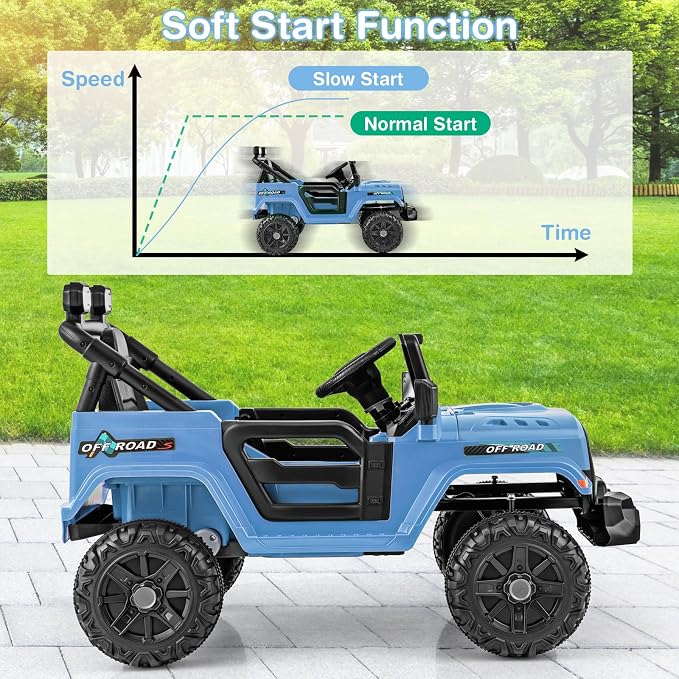 Costzon 12V Kids Ride on Truck Car, Electric Vehicle w/Remote Control, Threaded - Image 3
